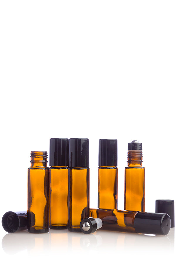 10ml Amber Roller Bottles (6pk)